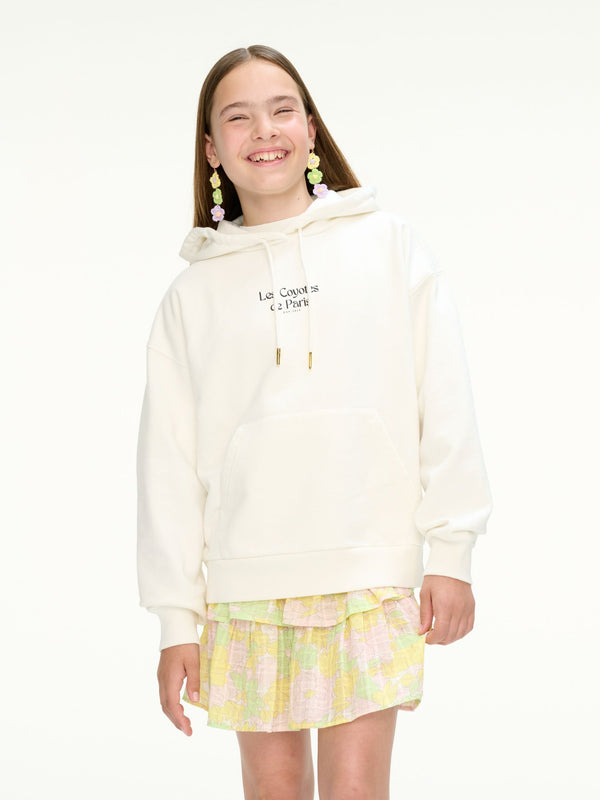 Oversized cannoli hoodie - off-white
