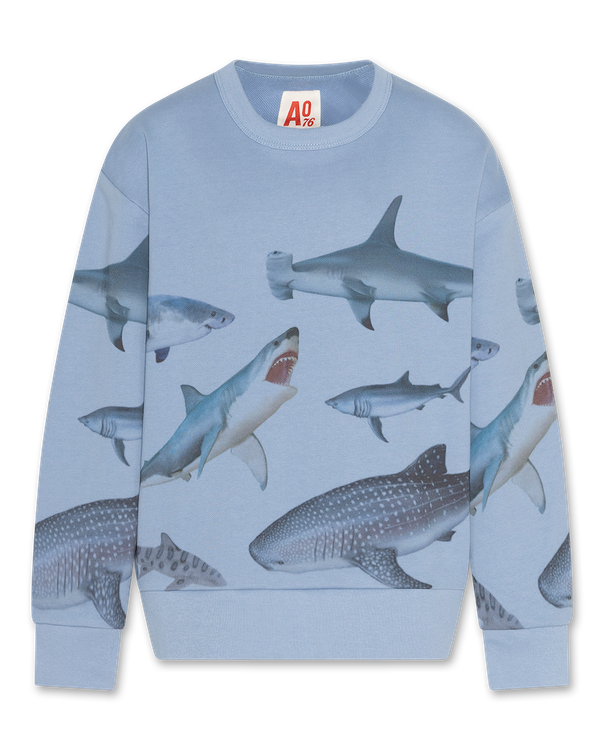 oscar sweater sharks - light blue