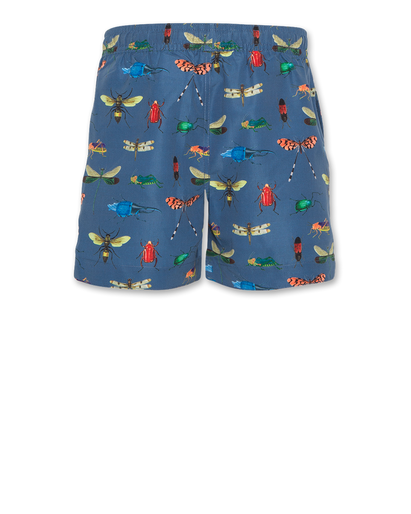 big insect swimshorts - blue